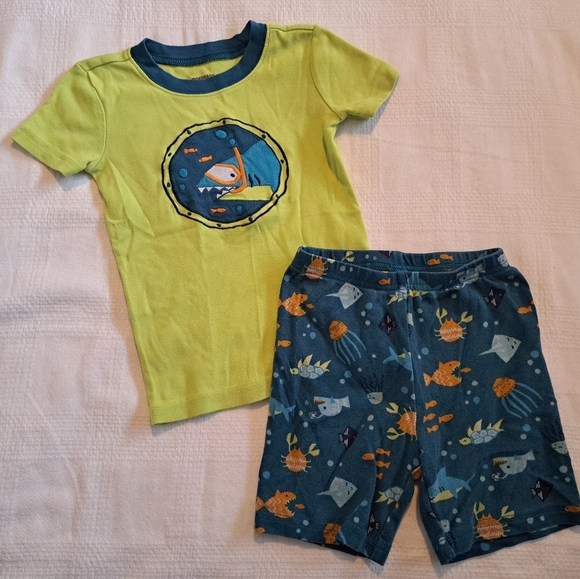 Gymboree boys size 4 fishy pajama set, snug fitting - Picture 1 of 5